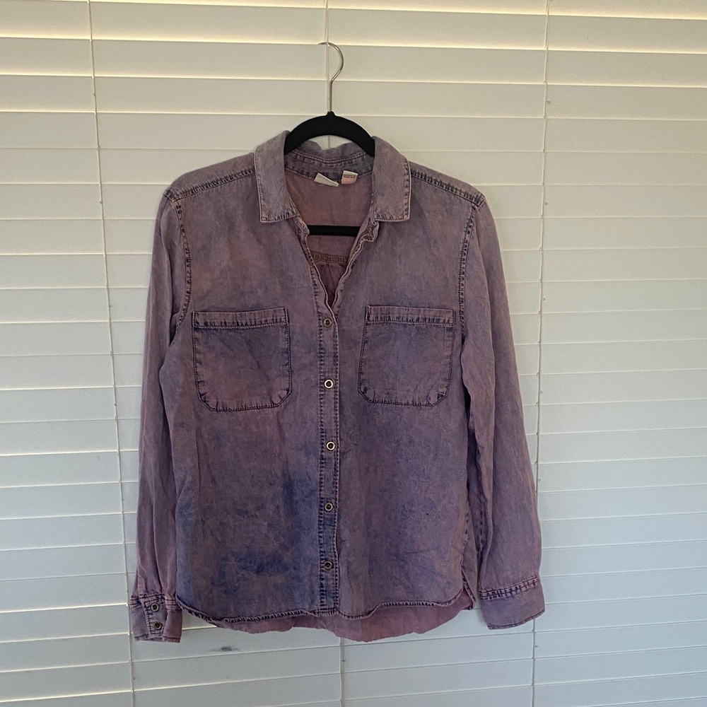 Mudd distressed button up
